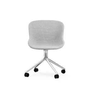 Normann Copenhagen Hyg Drehstuhl mit Rollen Vollgepolstert SH: 46 cm – Partner/Aluminium Abverkauf