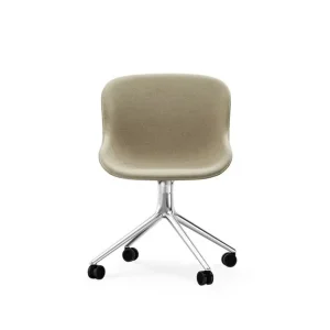 Billig Normann Copenhagen Hyg Drehstuhl mit Rollen Vollgepolstert SH: 46 cm – Upminster/Aluminium