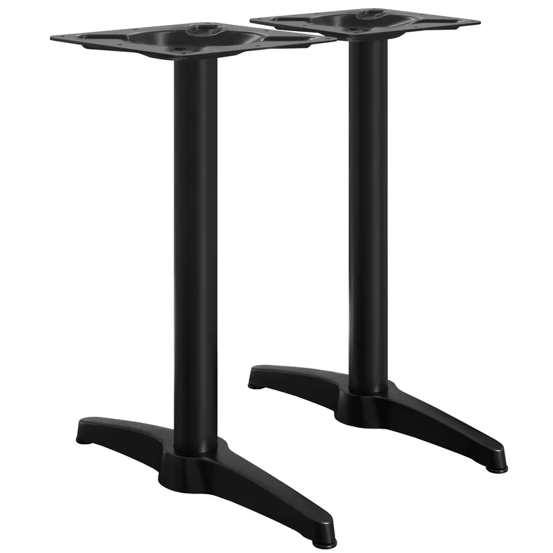 Top-Angebot BARCELONA | Bistro Doppel Stehtischgestell | Höhe: 111 cm | 2 Fuß: 60 x 9 cm | Schwarz
