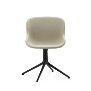Nur Für Kurze Zeit Normann Copenhagen Hyg Drehstuhl, vollständig gepolstert, SH: 46 cm – Upminster/Schwarzes Aluminium