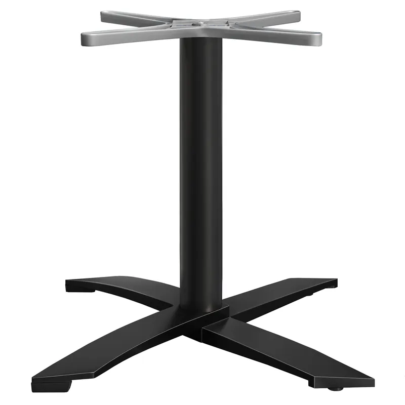 Sofort Bestellen THIAGO | Bistro Tischgestell | Alu Schwarz | 4 Fuß: Ø 60 cm | Säule 6 x 73 cm | Schwarz