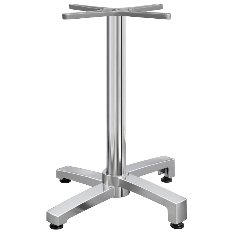 Sonderangebot BENICIO | Bistro Stehtischgestell | Alu | 4 Fuß: Ø 69 cm | Säule 6 x 109 cm