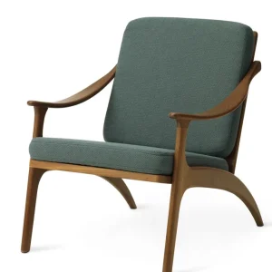 Mega-Angebot Warm Nordic Lean Back Lounge Chair SH: 41 cm – Teak/Dark Cryan