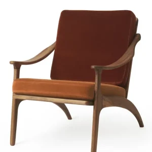 Warm Nordic Lean Back Lounge Chair SH: 41 cm – Teak/Ziegel/Rost Must-Have