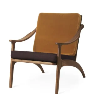Warm Nordic Lean Back Lounge Chair SH: 41 cm – Teak/Bernstein/Braun Sofort Bestellen