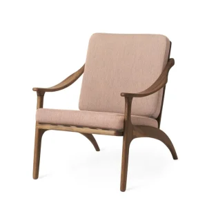 Warm Nordic Lean Back Lounge Chair SH: 41 cm – Teak/Pale Rose Finale Aktion