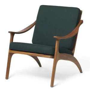 Kostenloser Rückversand Warm Nordic Lean Back Lounge Chair SH: 41 cm – Teak/Waldgrün