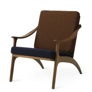 Zertifiziert Warm Nordic Lean Back Lounge Chair SH: 41 cm – Teak/Blau/Braun