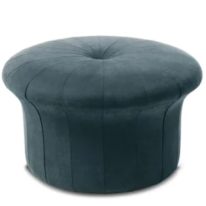 Warmer Nordic Grace Pouf Ø: 77 cm – Dunkles Blaugrün Sonderaktion
