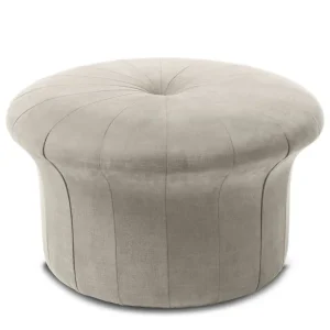 Warmer Nordic Grace Pouf Ø: 77 cm – Leinen Preisknaller