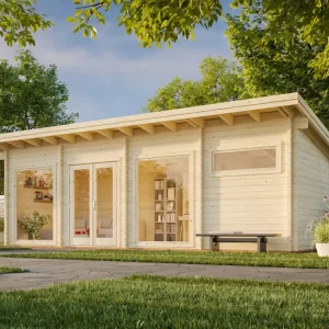 Flachdach Palmako Gartenhaus Heidi 22,8 m² Ausverkauf