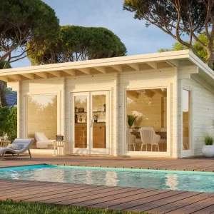 Angebot Flachdach Palmako Gartenhaus Heidi 19,7 m²