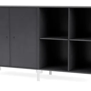 Angebot Montana Selection Paar Beistelltisch mit Beinen 139,2 x 69,6 cm – 36 Kohle / Schnee