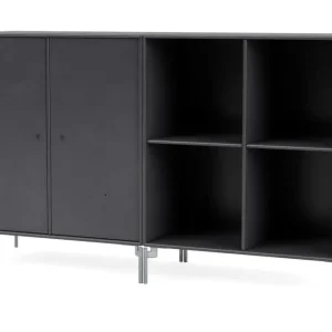 Super-Preis Montana Selection Paar Beistelltisch mit Beinen 139,2 x 69,6 cm – 36 Kohle / Chrom