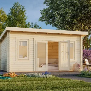 Flachdach Palmako Gartenhaus Lisa 14,2 m² Neuheit