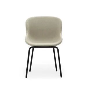 Normann Copenhagen Hyg Esszimmerstuhl, vollständig gepolstert, SH: 46 cm – Upminster/Schwarzer Stahl Zertifiziert
