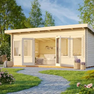Flachdach Palmako Gartenhaus Lisa 19,4 m² Sofort Bestellen