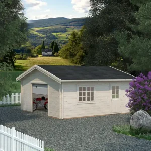 Begrenztes Angebot Palmako Holzgarage Roger 27,7 m² mit Sektionaltor