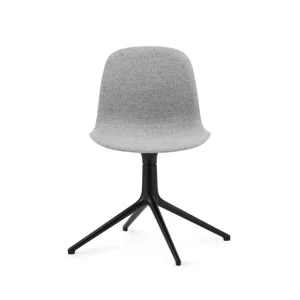 Markenware Normann Copenhagen Form Drehstuhl SH: 44 cm – Partner Grau/Schwarzes Aluminium