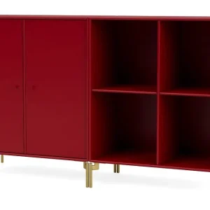 Direktkauf Montana Selection Paar Skænk mit Ben 139,2x69,6 cm - 165 Beetroot / Messing