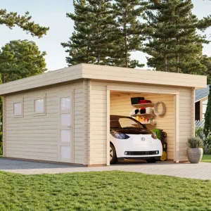 Flachdach Holzgarage Rasmus 19,0 m² Finale Aktion