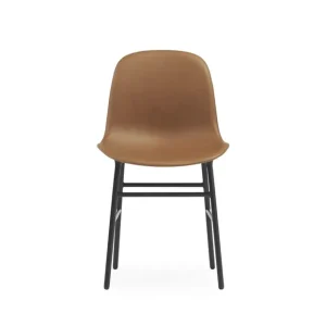 Preis Gesenkt Normann Copenhagen Form Stuhl SH: 44 cm – Brandy Leder/Stahl