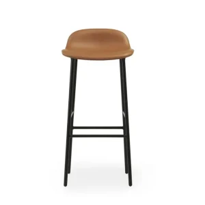 Super-Preis Normann Copenhagen Form Barhocker SH: 75 cm – Brandy Leder/Stahl