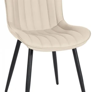 Stuhl Largo Kunstleder, creme Schneller Versand