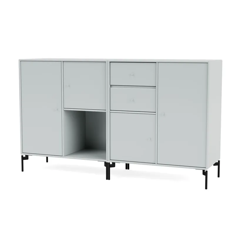 Schneller Versand Montana Selection Couple Beistelltisch mit Beinen 139,2 x 69,6 cm – 156 Oyster / Schwarz