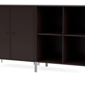 Solange Der Vorrat Reicht Montana Selection Paar Beistelltisch mit Beinen 139,2 x 69,6 cm – 160 Balsamico / Chrom