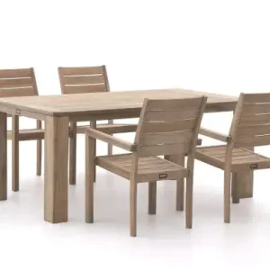 ROUGH-S/ROUGH-X 180 cm Gartenmöbel-Set 5-teilig stapelbar Preis Gesenkt