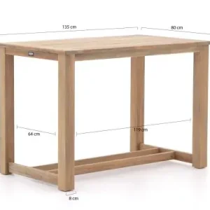 ROUGH-X Bartisch Outdoor 135x80x105 cm Must-Have