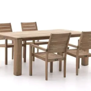 ROUGH-S/ROUGH-X 200 cm Gartenmöbel-Set 5-teilig stapelbar Neue Ware