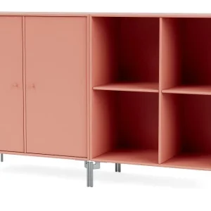 Sofort Bestellen Montana Selection Paar Beistelltisch mit Beinen 139,2 x 69,6 cm – 151 Rhabarber / Chrom