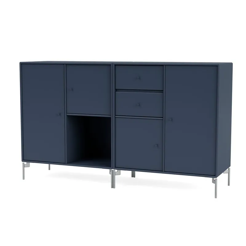 Top-Angebot Montana Selection Couple Beistelltisch mit Beinen 139,2 x 69,6 cm – 138 Juniper / Chrom