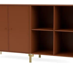 Rabatt Montana Selection Paar Beistelltisch mit Beinen 139,2 x 69,6 cm – 146 Haselnuss / Messing