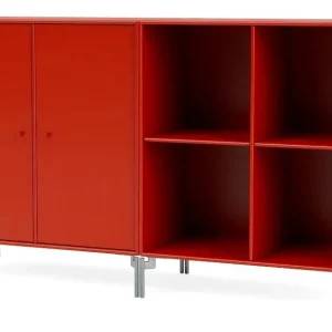 Abverkauf Montana Selection Paar Beistelltisch mit Beinen 139,2 x 69,6 cm – 145 Hagebutte / Chrom