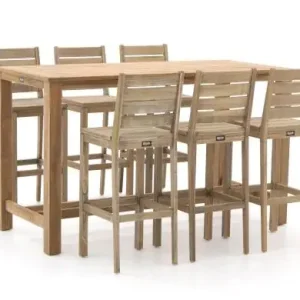 Markenprodukt ROUGH-S/ROUGH-X 180 cm Gartenbar-Set 7-teilig