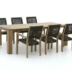 Online Kaufen ROUGH Batang/ROUGH-X 240 cm Gartenmöbel-Set 7-teilig stapelbar