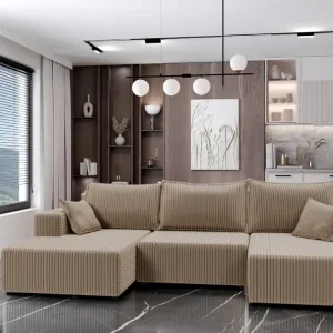 Elegantes Sofa für Wohnzimmer Beige CAVO Saisonangebot