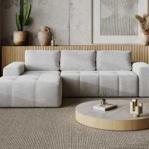 Elegantes Sofa für Wohnzimmer Grau SENZA Neu