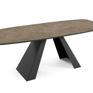 Esstisch ausziehbar 180 Braun Beton LENO Preis Gesenkt