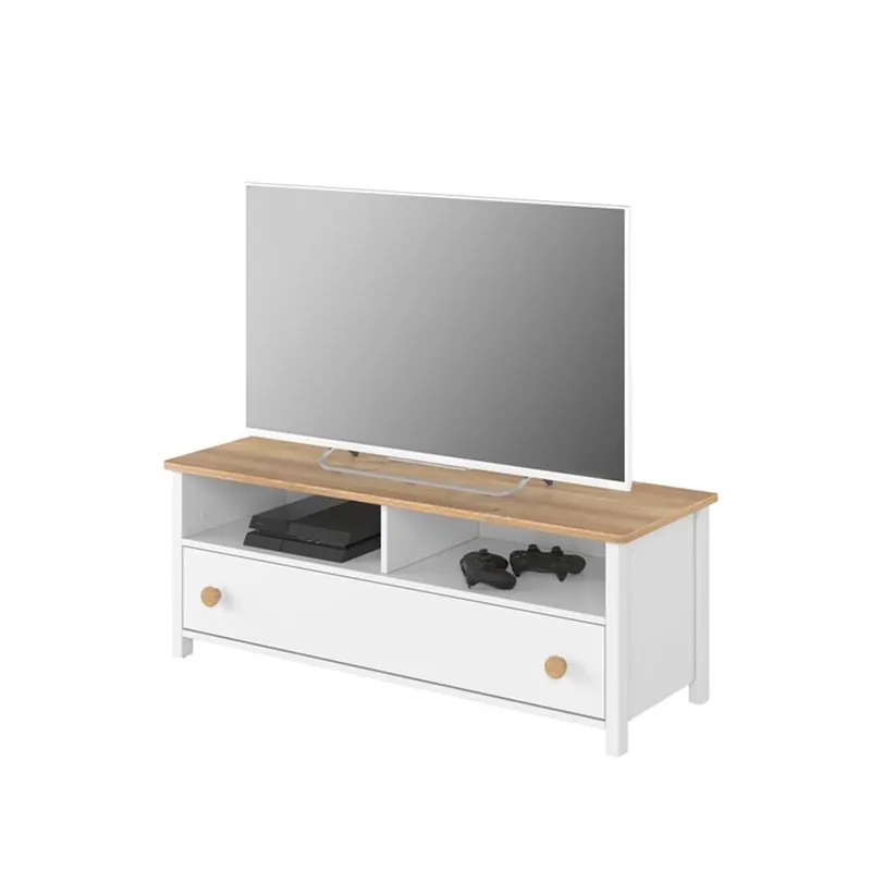 Fernsehschrank, skandinavischer Stil weiß/eiche nash TOMMY Beliebt