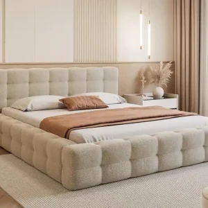 Funktionales Doppelbett 160x200 mit Stauraum beige CLOUDY Sofort Bestellen