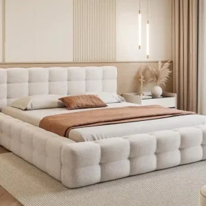 Begrenztes Angebot Funktionales Doppelbett 180x200 mit Stauraum weiß CLOUDY