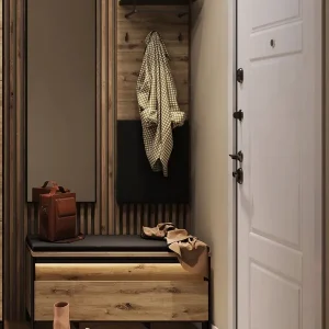 Garderoben-Set LIMA Eiche Artisan/Schwarz Direktkauf