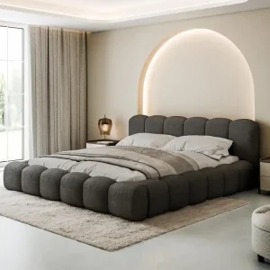 Zertifiziert Glamour Wolkenbett 180x200 mit Metallrahmen Graphit ERMS