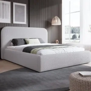 Top-Preis Grau Minimalistisches Polsterbett 200x200 holzrahmen MAT