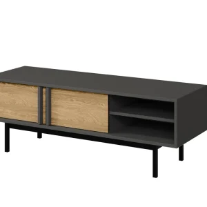 Angebot Japandi Design TV-Schrank Eiche geölte/ Anthrazit MALTS