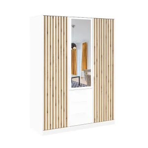 Finale Aktion Kleiderschrank mit 3 Türen und 3 Schubladen OLS Eiche wotan